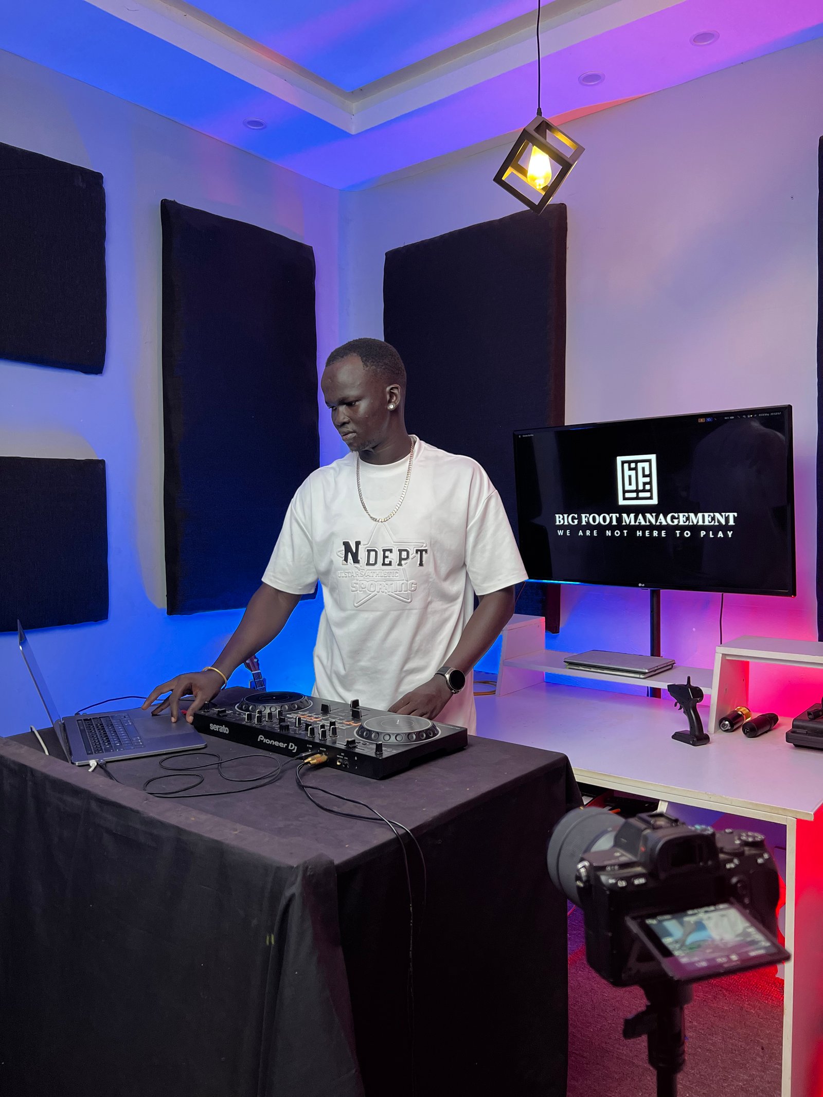 DJ Raymo behind the decks
