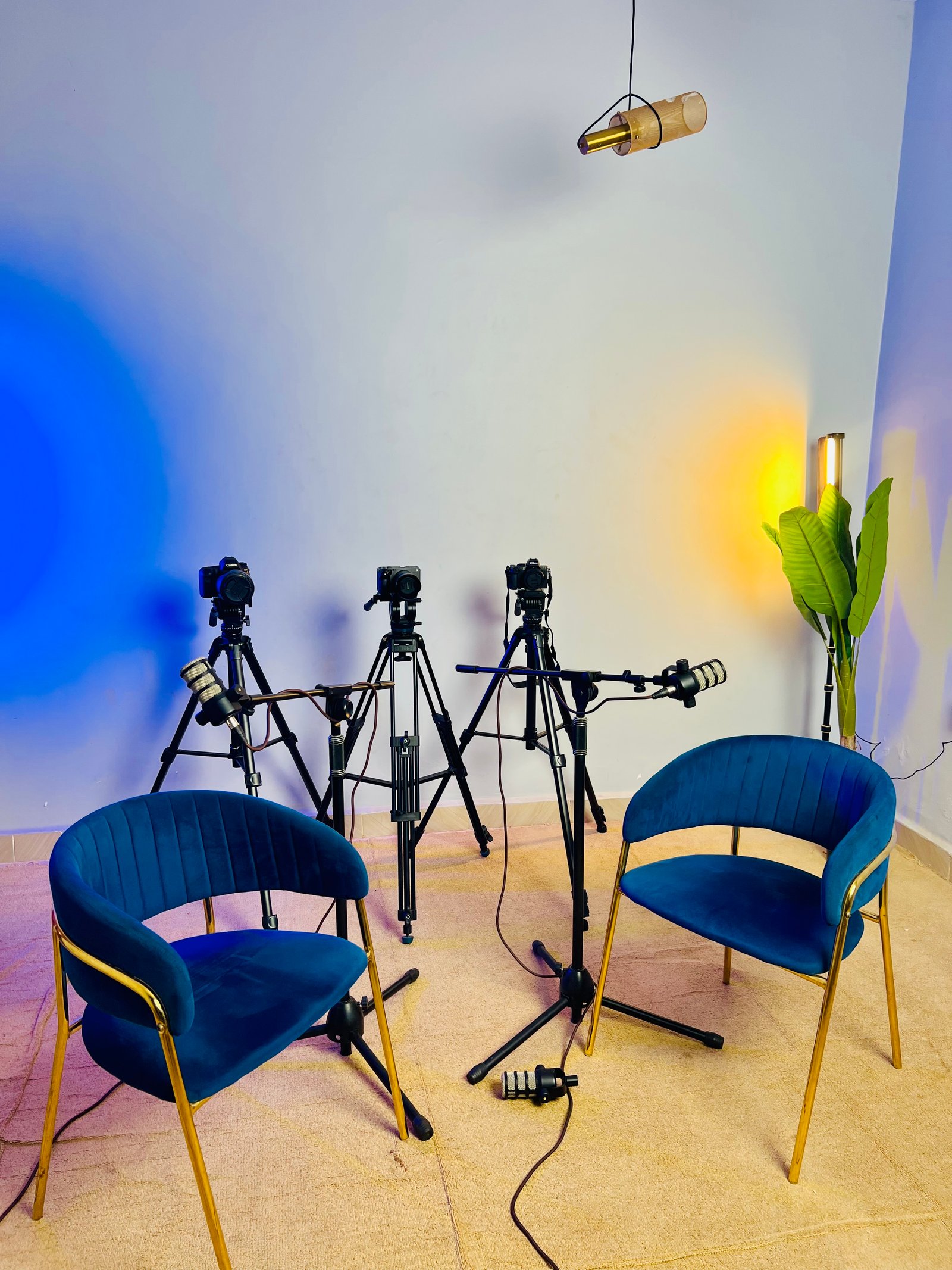 Professional podcast equipment at Chopix Studios
