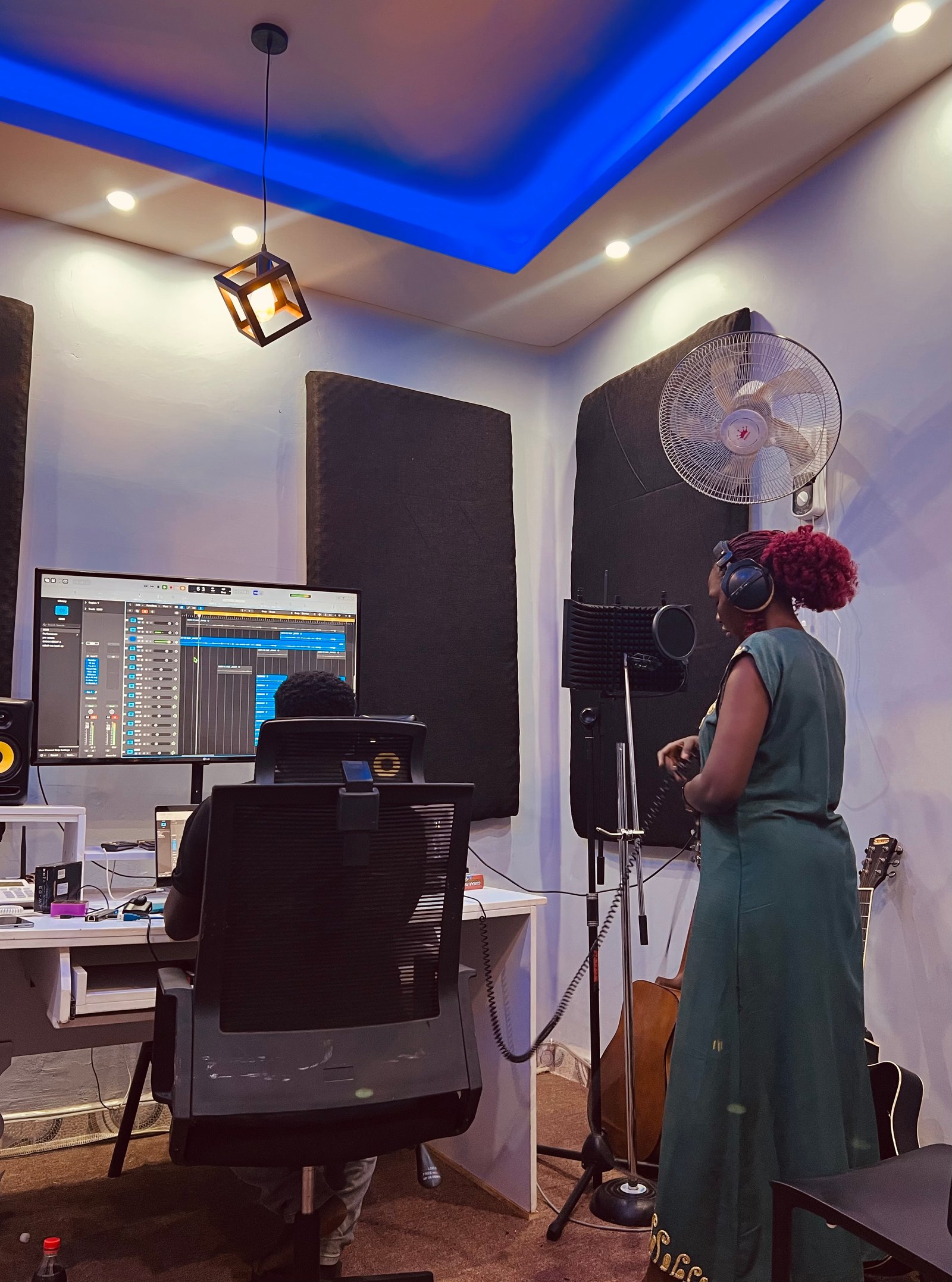 Recording session inside EchoGaint Sounds